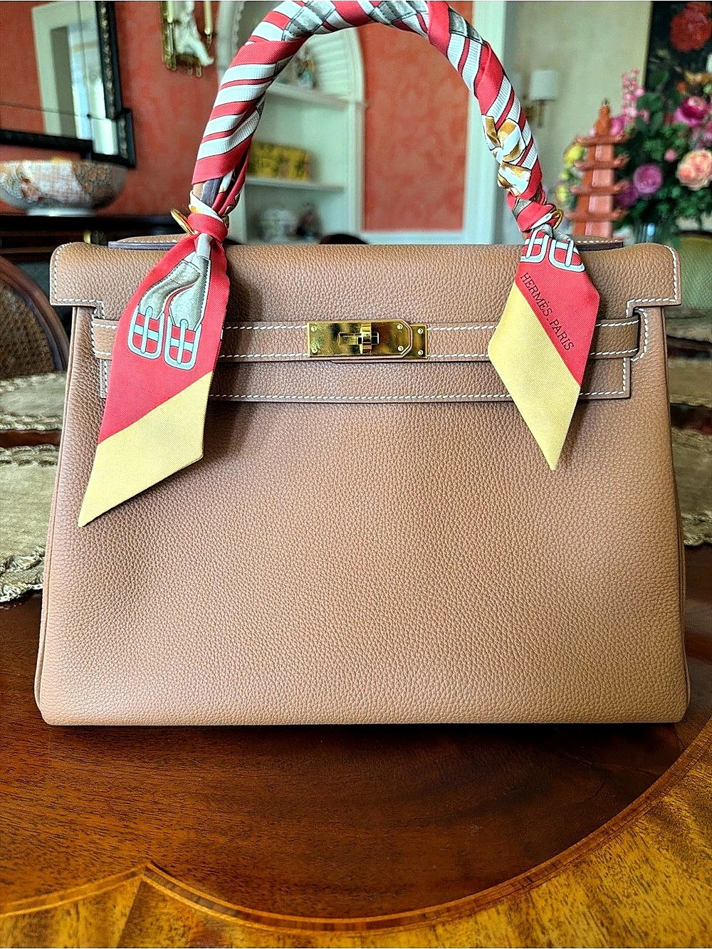 Hermès Kelly Retourne 32 Handbag Brown Like New